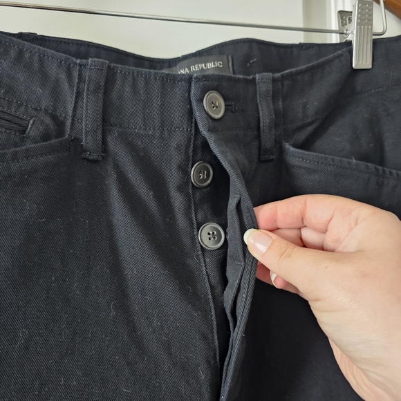 Banana Republic Black Barrel Twill Lace Up Pants - Picture 8 of 15